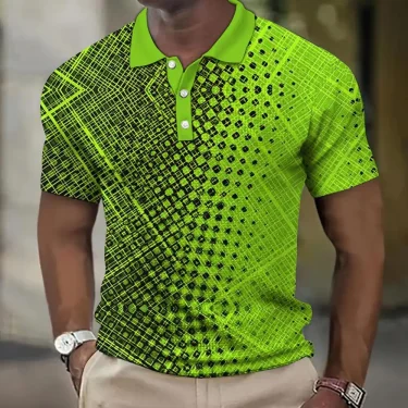 \Hot Sell Polo T-Shirt For Men 3d Spot Printed Men'S Clothing Street Casual Short Sleeved Fashion Tops Loose Oversized Shirt 5