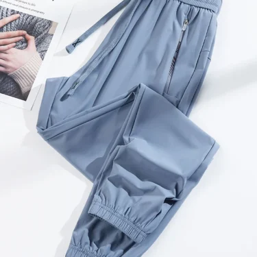 Men's Ice Silk Sweatpants 8 Colors Nylon/Spandex Light Cool Jogger Pants Unisex Man/Women Stretched Workout Sports Trousers 1