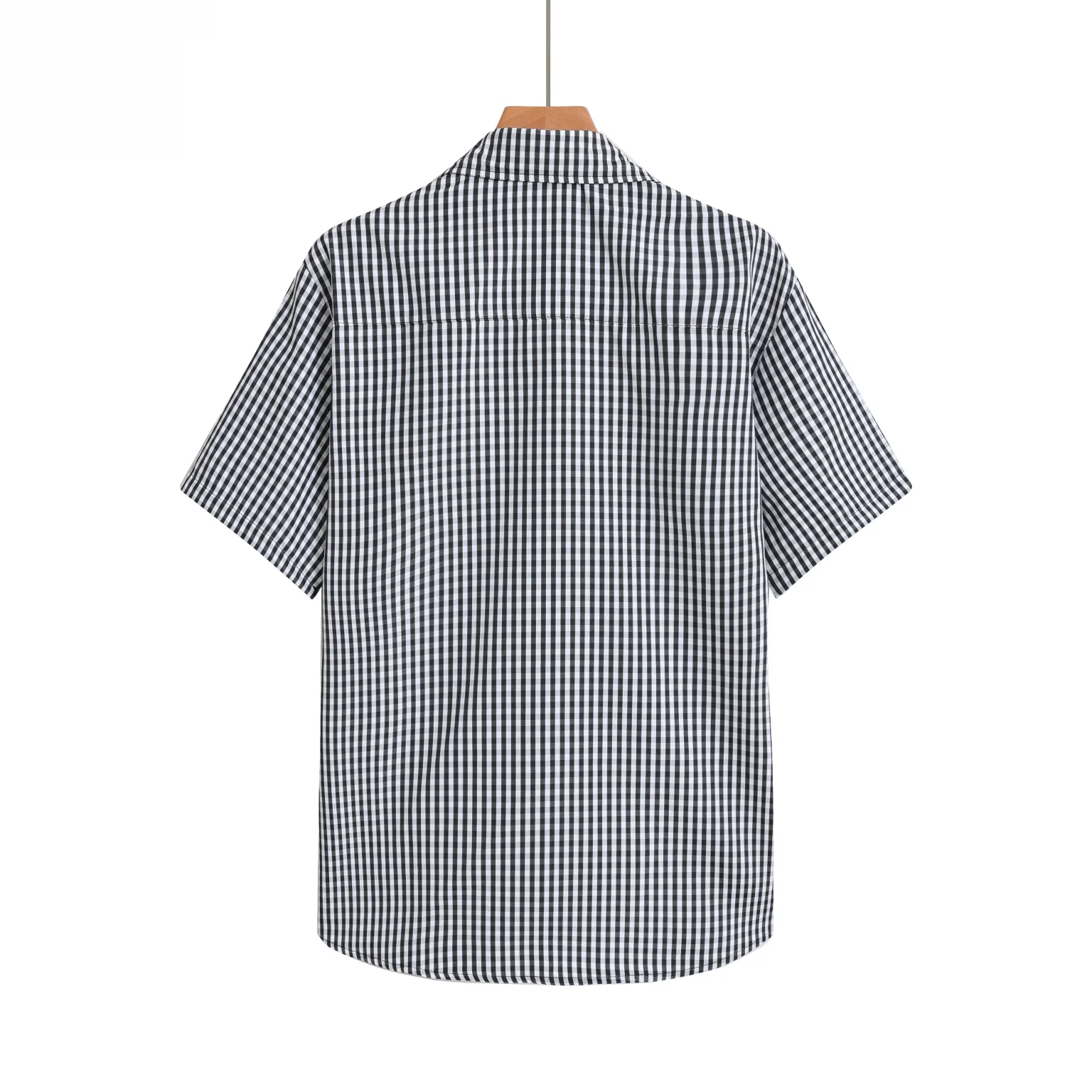 Blue Plaid Shirt Men Shirts New Summer Fashion Chemise Homme Mens Checkered Shirts Button Up Short Sleeve Shirt Men Blouse 4