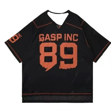 GASP Muscle Fitness Short Sleeved Men Basketball Shirt American Loose Half Sleeved Quick Drying Breathable Sports T-shirt Summer 4