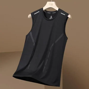 New Sports Quick Dry Sleeveless T-Shirt For Men Summer Men Basketball Gym Clothing Breathable Lightweight Plus Size O-neck Tank 1