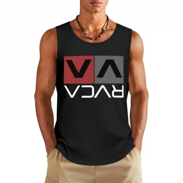 Funny Letter Print Men's Tank Tops Hawaiian Beach Surf Sleeveless Shirts Fashion Gym T-shirt Man Summer Casual Run Fitness Vest 1