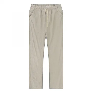 2025 Men's Cotton Linen Pants Male Autumn New Breathable Solid Color Linen Trousers Fitness Streetwear S-3XL 6