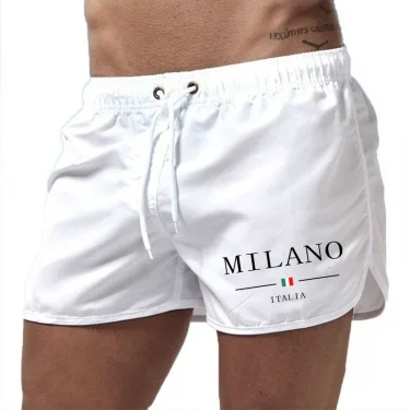 Italy Milan Fashion Men's Board Shorts High Quality Male Beach Casual Sports Shorts Summer Daily Cycling Running Fitness Shorts 4