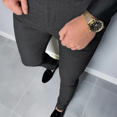 Men's Casual Pants Seasonal Comfort Daily Morning Travel Wear Solid Color Regular Slim Straight Leg Pants 2