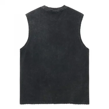 Gothic Punk Painting Print Tank Tops Hip Hop Oversized Cotton Streetwear T Shirt Custom Tanks Tops Men Washed Vest Men Clothing 4