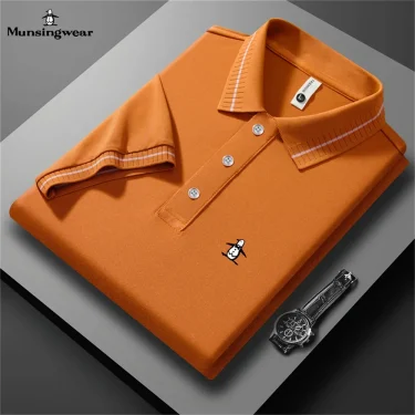 2025 Summer New Men's Business Casual Polo Shirt Summer Fashion Casual Short Sleeve Comfortable Breathable Top 6