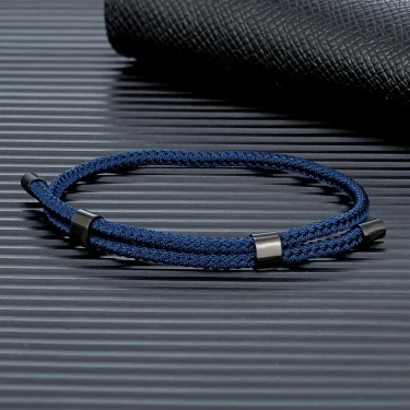 MKENDN 3MM Waterproof Surfering Rope Bracelets Men Adjustable Nautical Rope Bracelet Women Black Stainless Steel Sport Buckle 1