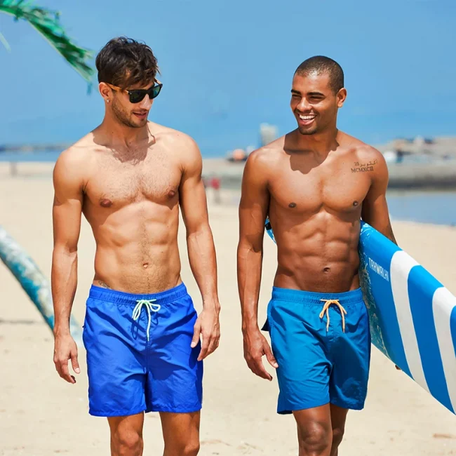 ESCATCH Man Swimwear Swim Shorts Trunks Beach Board Shorts Swimming Pants Swimsuits Mens Running Sports Surffing Shorts 2