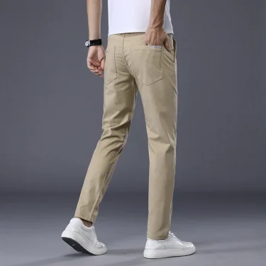Thin Men's Pants Classic 7 Colors Summer New Casual Pant Business Fashion Stretch Cotton Slim Brand Male Trousers 2