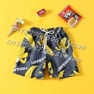 Hot Selling Sports Shorts Beach Wear Adult/children's Summer Swimming Pants Casual Loose Jacket Cartoon Pants 2