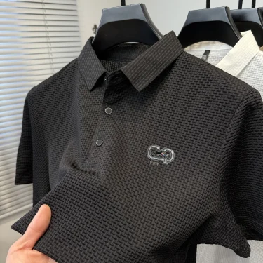 Summer new men's brand POLO shirt luxurious high-end customized relief design T-shirt fashionable business casual short sleeve 2