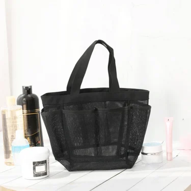 Mesh portable swimming multi-pocket beach bag 3