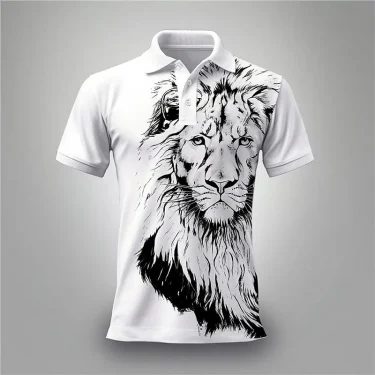 Fashion Short Sleeve Lion Pattern Polos Men's T-Shirts Summer 3D Printing Animal Street Simple POLO Tee 6XL Big Size Casual Tops 1