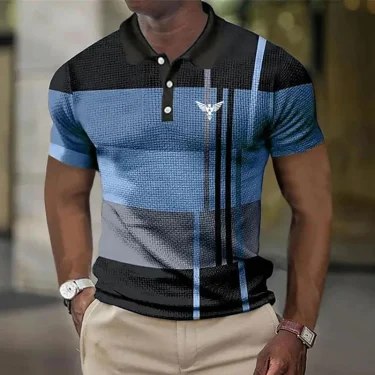 Men's Polo Shirt Graphic Prints Turndown Outdoor Street Short Sleeves Print Button-Down Clothing Sports Fashion Streetwear 2