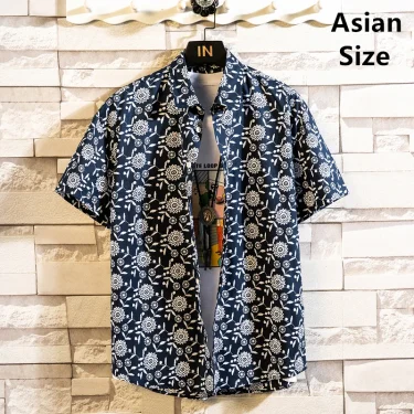 Summer Men Shirt Hawaii Short Sleeve 2025 Casual Flower Pattern Shirts Social Elegant Fashion Beach Harajuku Luxury Style Tops 3