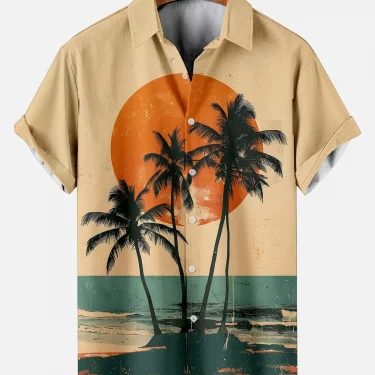 New Men's Flower Hawaiian Shirts Casual Vacation Short Sleeved Shirts Collar Button Up Shirts summer Fashion Steetwear For Mens 2