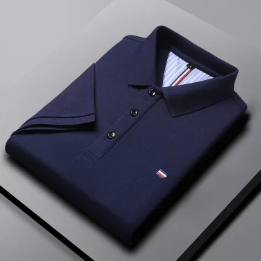 Men's Casual Fashion Polo Shirt Breathable and Comfortable Embroidered Top 2