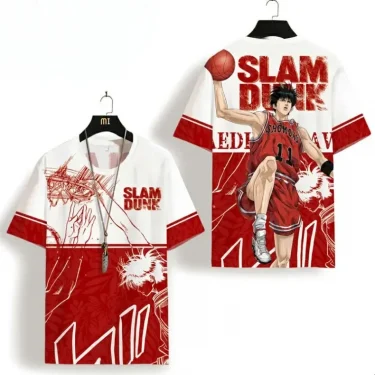 Slam Dunk Short Sleeve Joint Shirt Men Women Big Summer Shirt Sakuragi Blossom Road Basketball Sports T-shirts for Children 2025 2