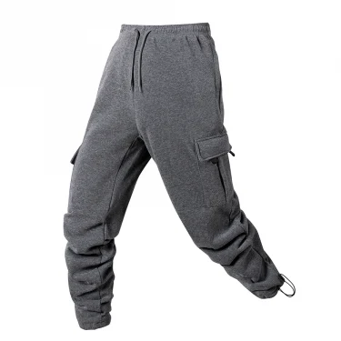 Men's Joggers Pants Loose Drawstring Long Pants Men Multi-pocket Sweatpants Casual Cargo Trousers For Men Fitness 3