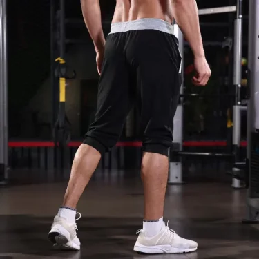 Men's Drawstring Sweatpants GYM Shorts Fashion Cargo Short Men Cropped Trousers Summer Beach Shorts Casual Jogging Track Pants 3