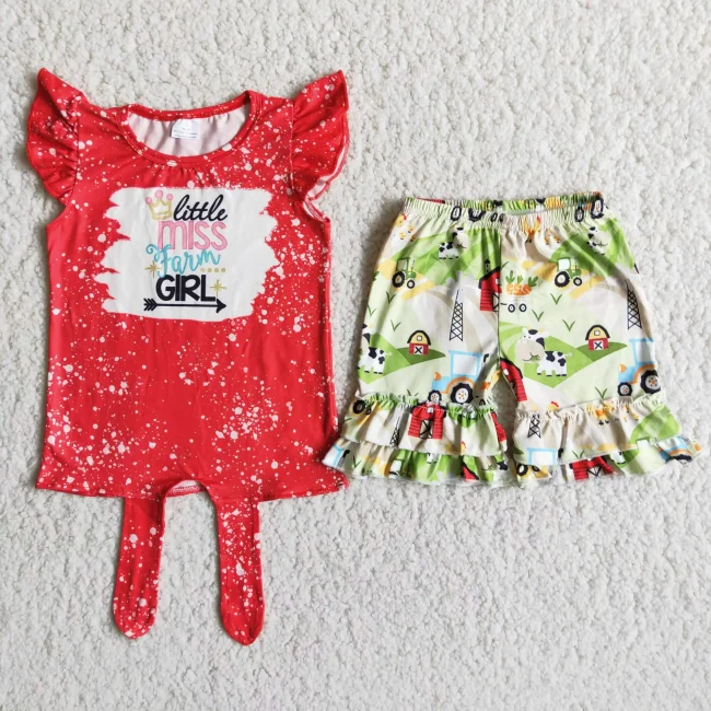 Baby Girls christmas sets Summer Girls Flower Short Sleeve Shorts Suit sales 5