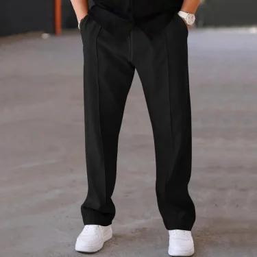 New Thin Pants Men's Spring/Summer Loose Straight Leg Sports Casual Pants American Oversize Long Leg Pants 4