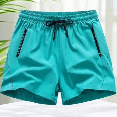 Quick Dry Shorts Men with Zipper Pockets Lightweight Flexible Drawstring Training Shorts 5 Inch Running Shorts Gym Workout Sport 2