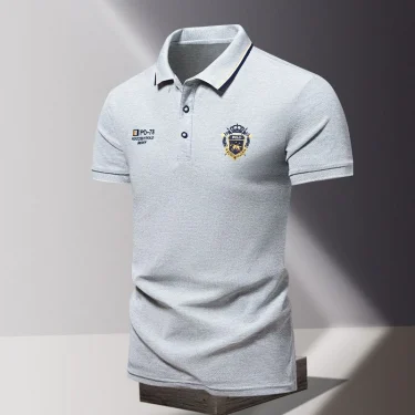 High end brand mens polo shirt summer new fashion cartoon embroidery short sleeve British casual lapel breathable men's clothing 3