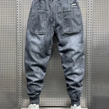 Casual Gradient Gray Jeans Men Fashion 2023 Loose Hip Hop Harem Pants Outdoor Joggers Trousers Designer Streetwear 3