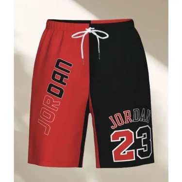 Fashionable 3D Printed Men's Jordan-23 Loose Sports Basketball Shorts Men's and Women's Quick Drying Fitness Beach Casual Shorts 1