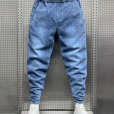 Casual Gradient Gray Jeans Men Fashion 2023 Loose Hip Hop Harem Pants Outdoor Joggers Trousers Designer Streetwear 4