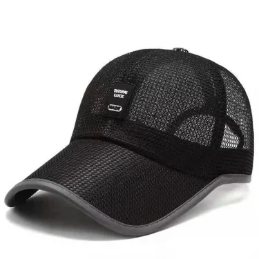 Summer Women Men Mesh Baseball Cap Solid Snapback Label Stick Sunhat Outdoor Breathable Hip Hop Baseball Hats Casquette 3