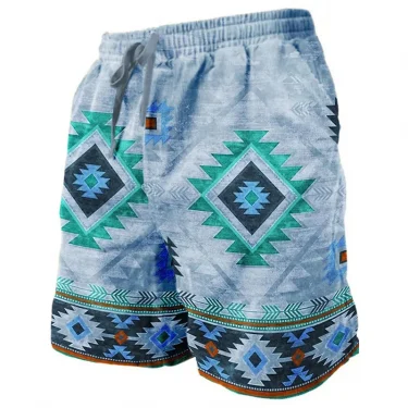 3D Printing Ship Compass Short Pants For Men Retro Pattern Swim Trunks Casual Gym Surf Hawaiian Vacation Oversize Beach Shorts 2
