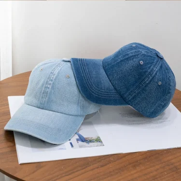Fashion Denim Baseball Cap For Women Men Solid Color Adjustable Outdoor Sun Visors Hat Punk Hip Hop Dad Trucker Ponytail Caps 1