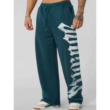 2025 New Men's Sports Summer Pants Muscle Sports Fitness Jogging Pants Quick Drying Printed Mid-waist Casual Gym Pants 2