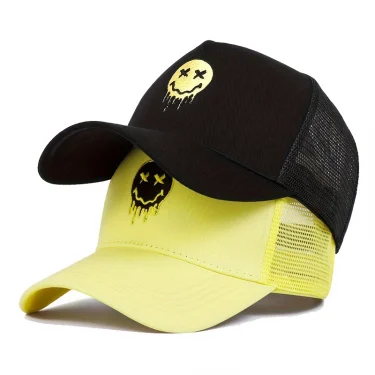 Unisex XX Smiling Face Print Baseball Net Caps Spring and Summer Outdoor Adjustable Casual Hats Sunscreen Hat 1