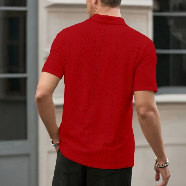 New Mens Short Sleeve Shirt Summer Youth Trend Casual Fashion Business Breathable Thin Pure Color Short Sleeve Collar Shirt Top 2