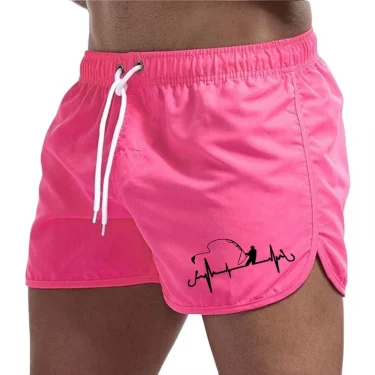 Swimming Men's Shorts 2025 Beach Trunks Summer Swim Gym Pants Quick Drying Homme Surf Ventilate Drawstring Fashion Casual Daily 4