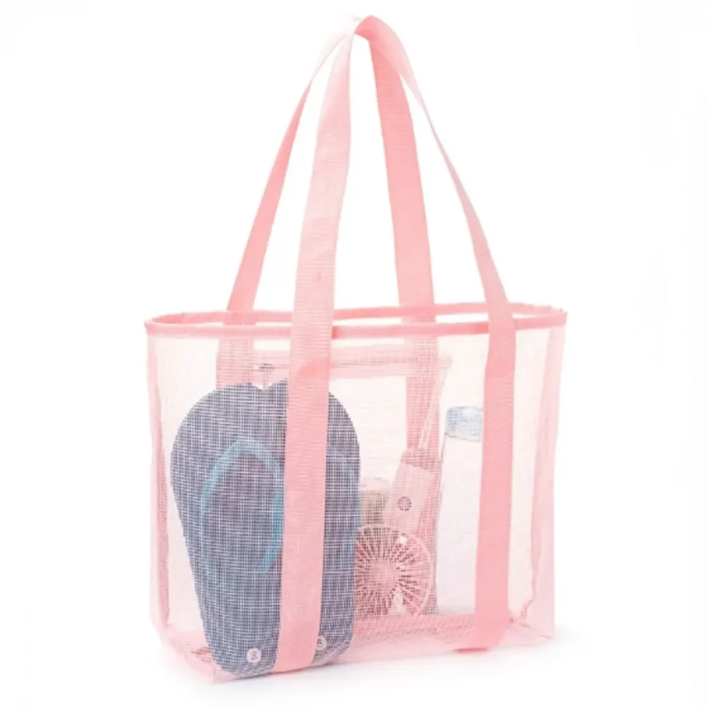 Polyester mesh beach bag Large capacity travel wash bag Swim storage bag Minimalist mesh beach bag one pack 2