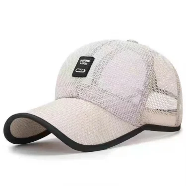 Summer Women Men Mesh Baseball Cap Solid Snapback Label Stick Sunhat Outdoor Breathable Hip Hop Baseball Hats Casquette 5