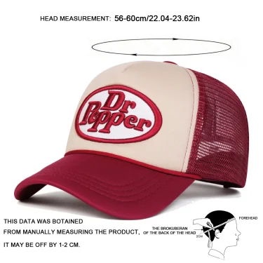 Unisex Dr Prpper Letter Embroidery Baseball Net Caps Spring and Summer Outdoor Adjustable Casual Hats Hip Hop Hat Sunscreen Hat 6
