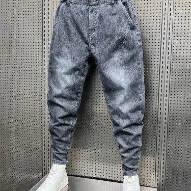 Casual Gradient Gray Jeans Men Fashion 2023 Loose Hip Hop Harem Pants Outdoor Joggers Trousers Designer Streetwear 2