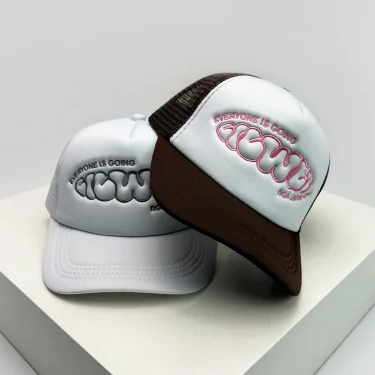 New Unisex Color Block Printed Letter Embroidery Baseball Hats Hip Hop Breathable Mesh Sunshade Street Trucker Caps Versatile 3