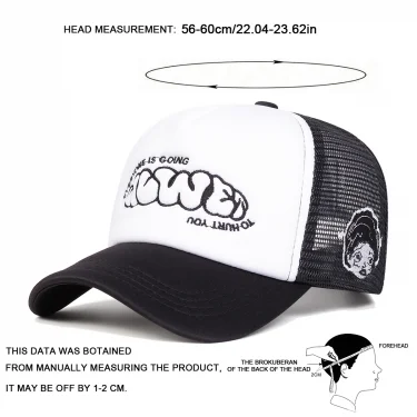 Unisex EVERYONE IS GOING Letter Embroidery Baseball Net Caps Adjustable Casual Hats Spring and Summer Outdoor Sunscreen Hat 6