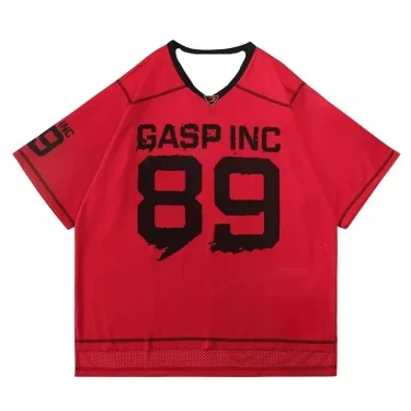 GASP Muscle Fitness Short Sleeved Men Basketball Shirt American Loose Half Sleeved Quick Drying Breathable Sports T-shirt Summer 3