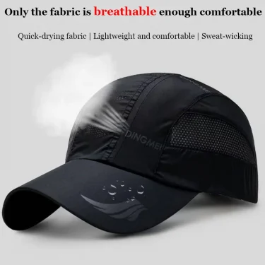 2024 Summer Brand For Men Sports Running Sweat Baseball Cap Male Canada Golf Quick Dry Women Kpop Solid Snapback Bone Mesh Hat 3