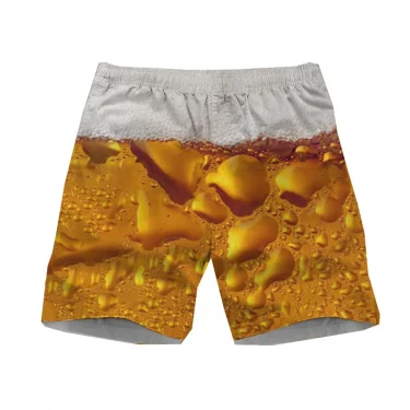 Beer Graphic Board Shorts Pants Men 3D Gulf Casual Printed Beach Shorts Summer Cool Surf Swim Trunks Hawaii Swimsuit Ice Shorts 5