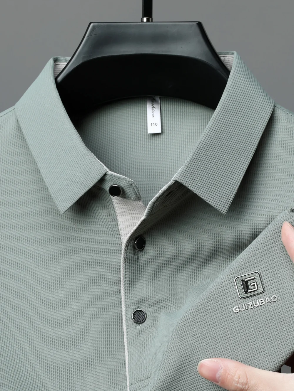Men's lightweight summer short-sleeved Polo shirt, breathable polyester blend, ideal for golf, tennis and casual wear 1