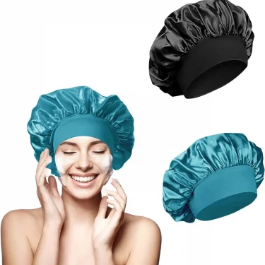 Satin Hat Sleep Silk Round Fabric Protect Hair Comfort Hair Night Anti-frizz Sleeping Hat Four Seasons Breathability Sleep Cap 1